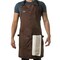 Chef, BBQ and Work Apron with Bottle Opener and Hand Towel - Durable 10oz Cotton Canvas, Brass Hardware and Cross Back Straps - For Men, Women, Grilling, and Cooking (Brown)